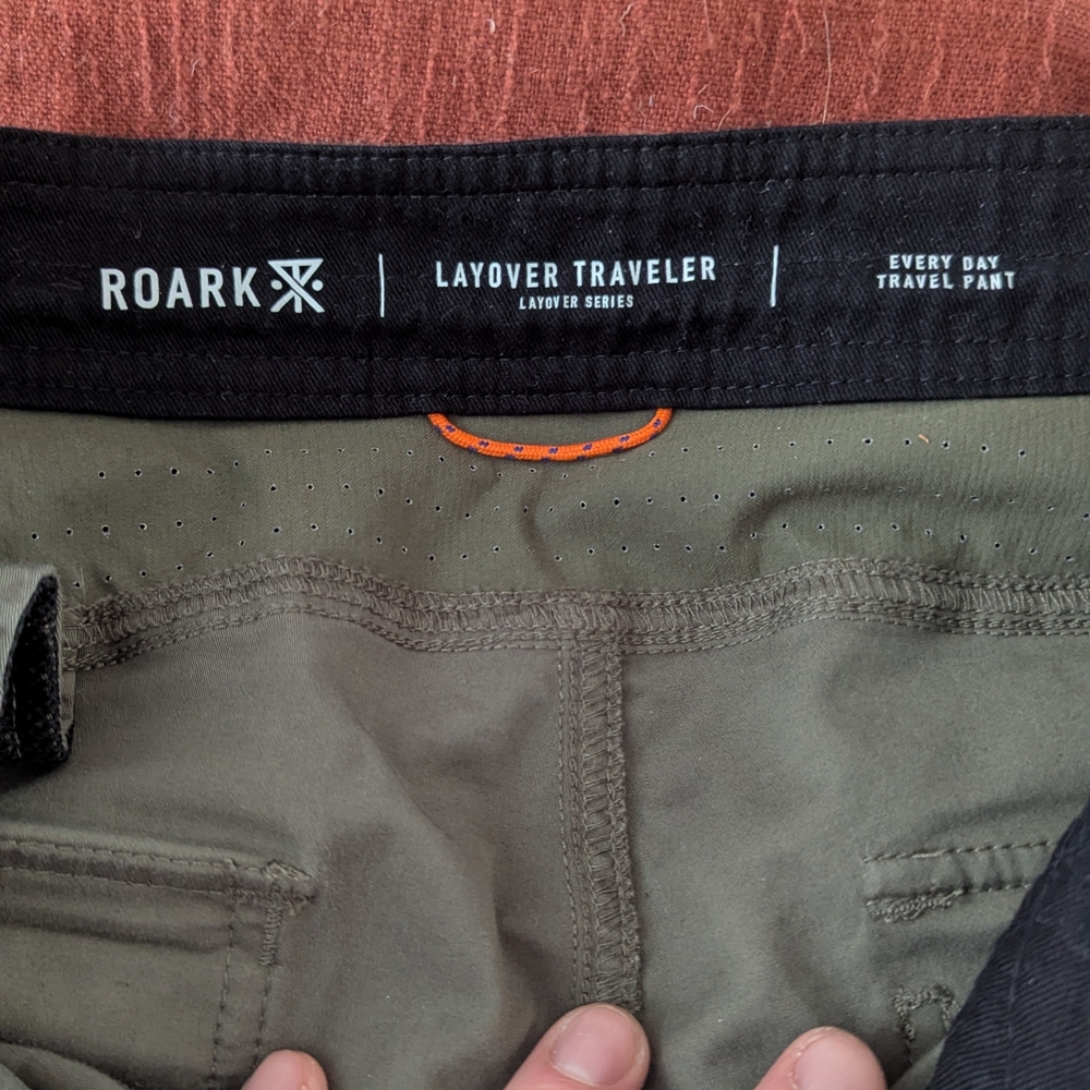 Roark Layover Traveler Pants in Olive Green
